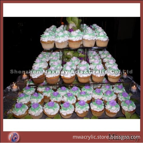 Large Clear Finely Designed Lucite Cupcake Display Stand Rack